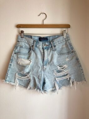Aeropostale 90s High-Rise Cut-Off Jean Shorts Ripped Size 4/6